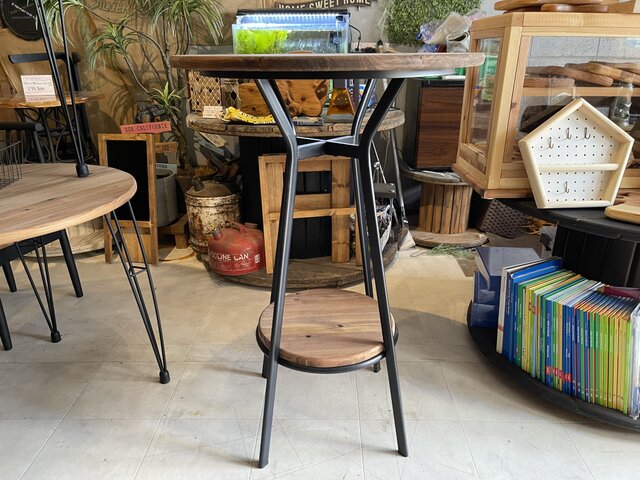 在庫あり　即納　丸テーブル　机　リビング　ナチュラル　アイアン　カフェ it-67a9560b09aca-1200.jpg