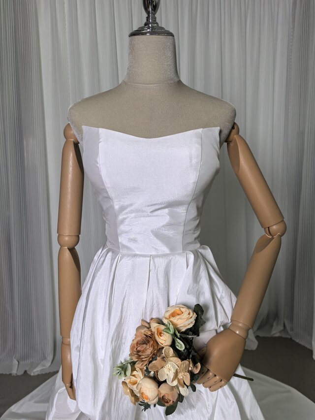 ✨美しいシルエットライン✨ウェディングドレス　フィッシュテール　夏婚　前撮り 楽天市場】フィッシュテール マーメイド ウエディングドレス