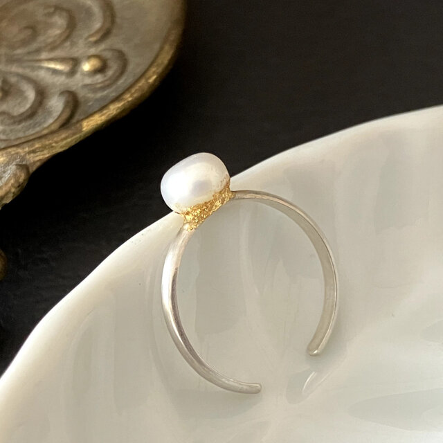 [金彩パール] ring - K22gold*silver