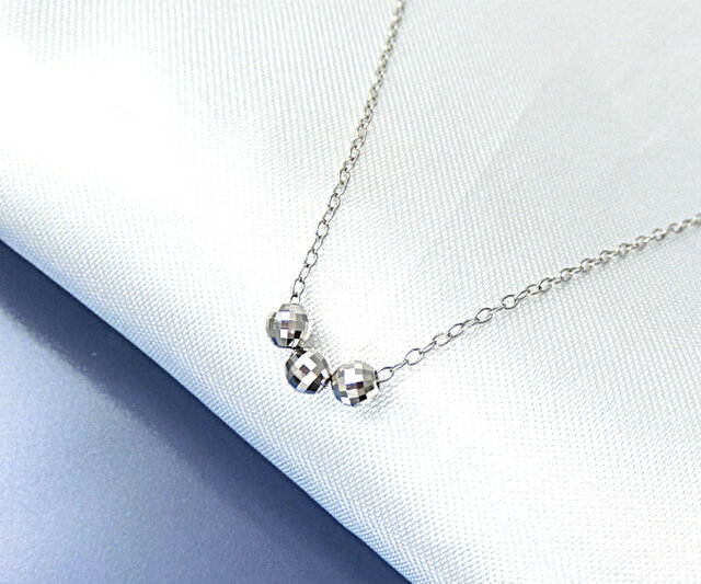 プラチナ製(PT850）ミラーボールボールペンダント ◎金属アレルギー