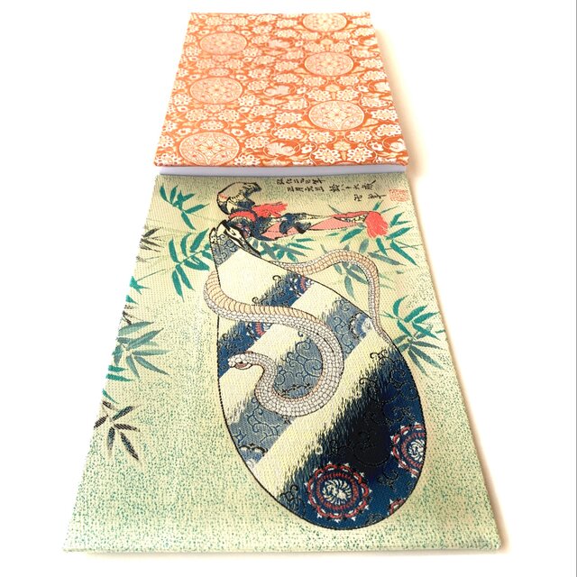 琵琶に白蛇』 葛飾北斎御朱印帳 美術名画御朱印帳 B5見開き御朱印帳