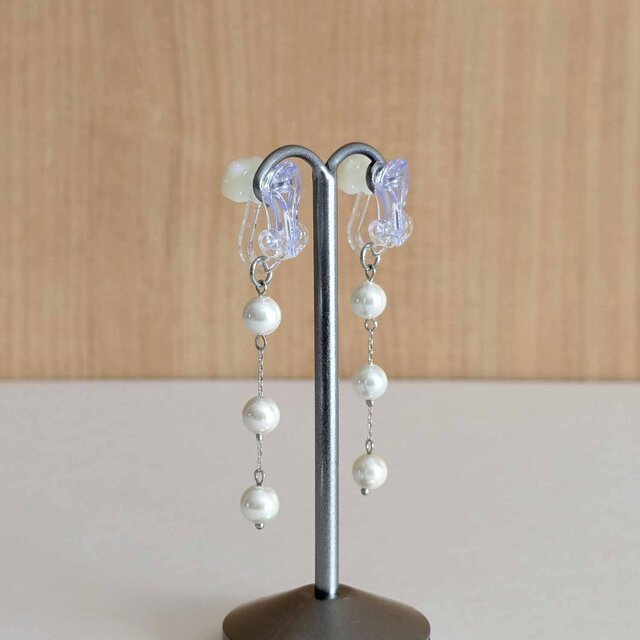 2点Set】6mm貝パールネックレスと白蝶貝のネコと揺れる貝パール