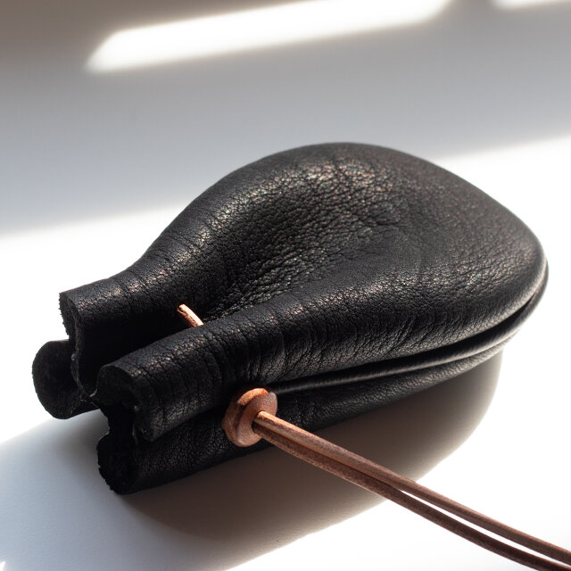 鹿革巾着　2204206