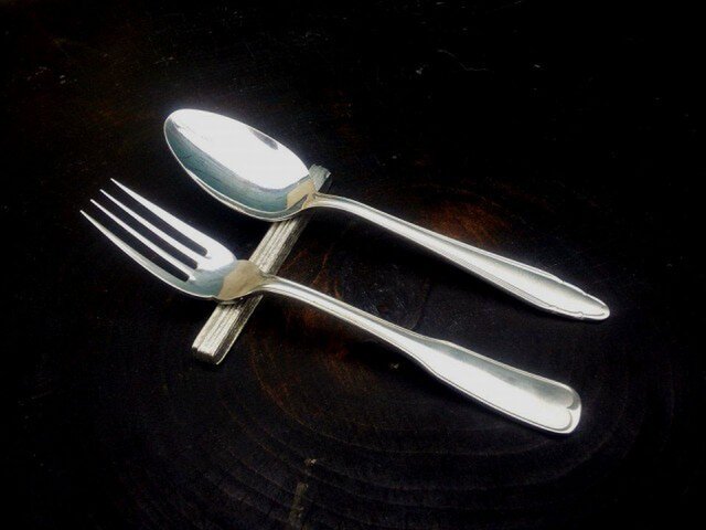 枕木のカトラリーレストの画像1枚目