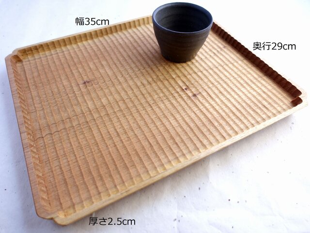 我谷盆風　隅入角盆　ケヤキ材　約32cm×約22cm 値下げ 我谷盆風 隅入角盆 大盤 ケヤキ材 - メルカリ
