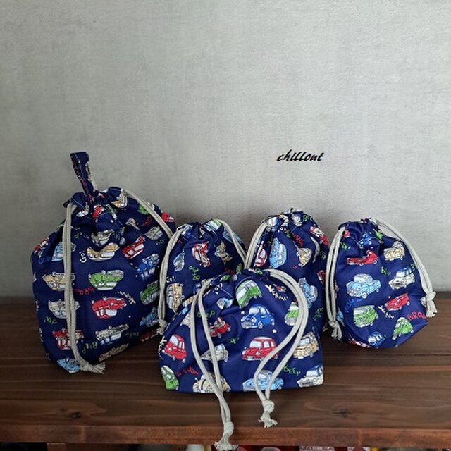 入園・入学】入園バッグ7点セット：レトロカーブルー：【0787