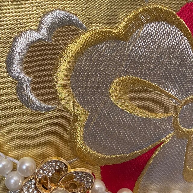 黒留袖 着物 リメイク ワンピース ドレス 二/2部式お太鼓 袋帯