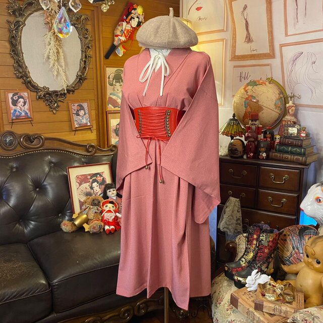 着物リメイク　ドレス　ワンピース かわいい 正絹】着物リメイク 黒留袖ドレス／キャミワンピースタイプ