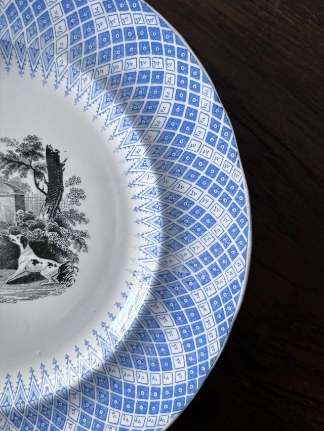 Creil&Montereau グリザイユ 平皿 φ20.8cm クレイユモントロー