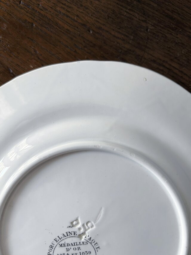 Creil&Montereau グリザイユ 平皿 φ20.8cm クレイユモントロー