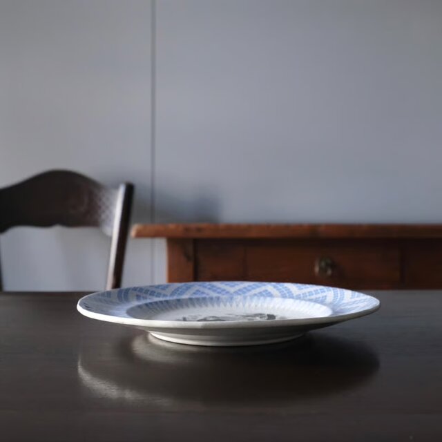 Creil&Montereau グリザイユ 平皿 φ20.8cm クレイユモントロー