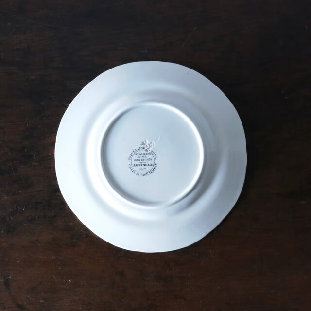 グリザイユ　モントロー　皿 Creil&Montereau グリザイユ 平皿 φ20.8cm クレイユモントロー