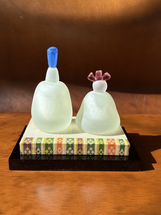 ガラスのお雛様　白珠(桃の節句)　雛人形おひなさま（４）