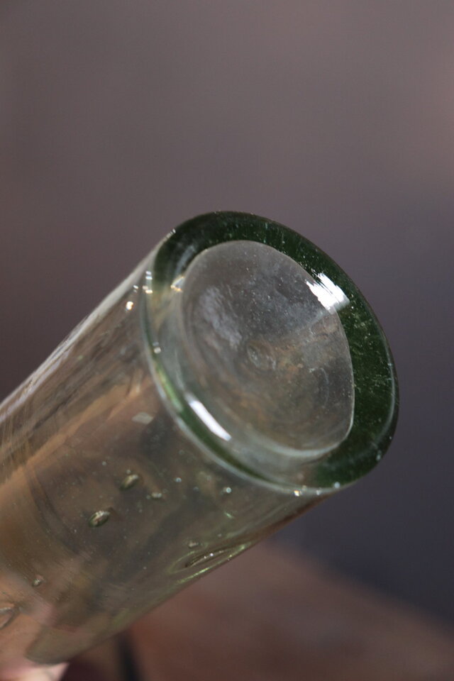 №433 古いガラス瓶3点 気泡入り 花瓶 花器 古道具 古雑貨