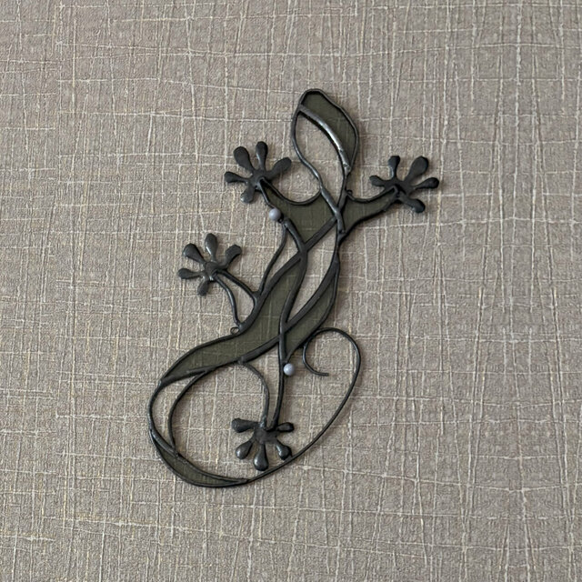 ステンドグラス サンキャッチャー・ウォールデコ ”Gecko ~yamori