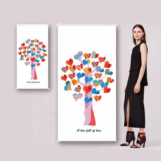 タペストリービッグサイズ 900×1800 オリジナル イラスト 雑貨