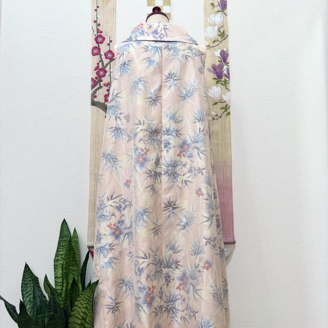 着物リメイク ロールカラーAラインチュニック 本場大島紬2種