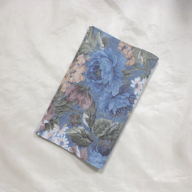 ブックカバー（新書plus）／ゴブラン風（ブルー）