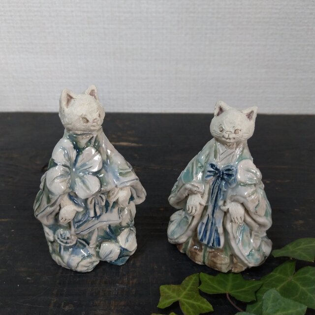 立ち雛人形 猫×clover