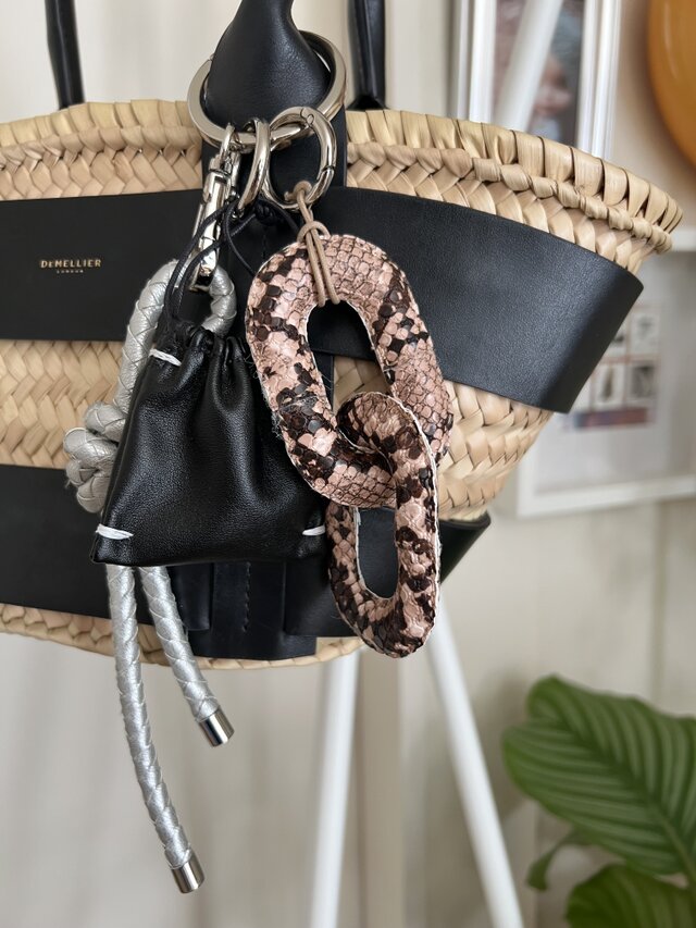 バッグチャーム＆ネックレスセット・チェーン(3カラー展開)