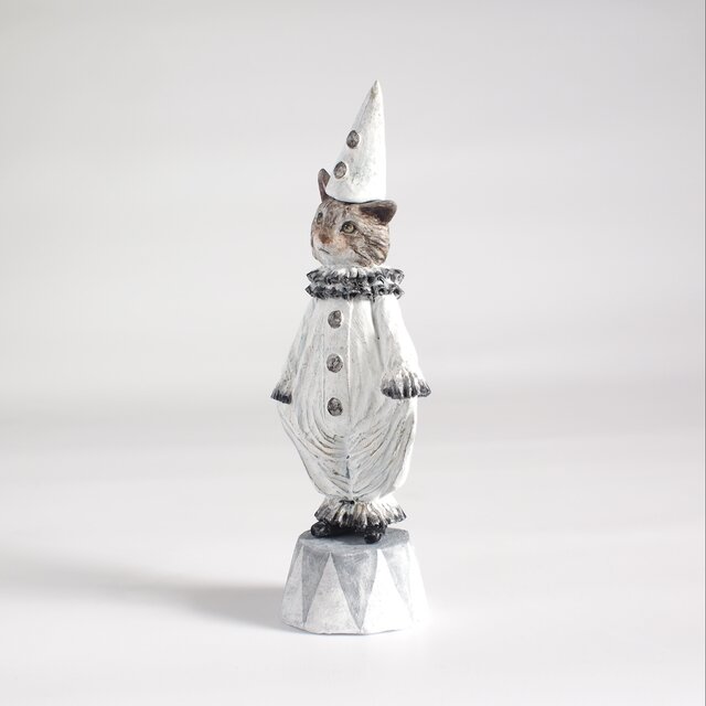 道化師の猫 - 塑像 - | iichi 日々の暮らしを心地よくするハンドメイド