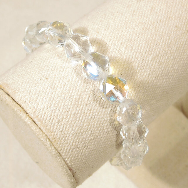 10mmクリスタルガラスのブレスレット（オーロラレインボー、高品質のカット、美しい発光、高い透明感）