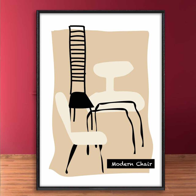 Chair　送料無料　イラスト　アート　ポスター　アートポスター　A4〜A0　  アート/sei検索　3367