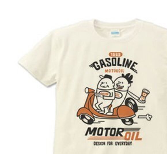 ビーンズマン&スクーター XS(女性XS~S) Tシャツ【受注生産品】の画像1枚目