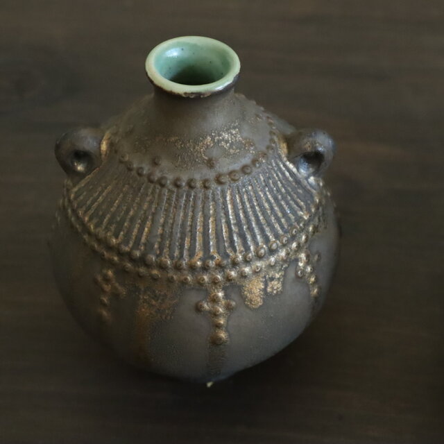 壺 /金マット＆トルコ（size0) 花器 一輪挿し | iichi 日々の暮らしを