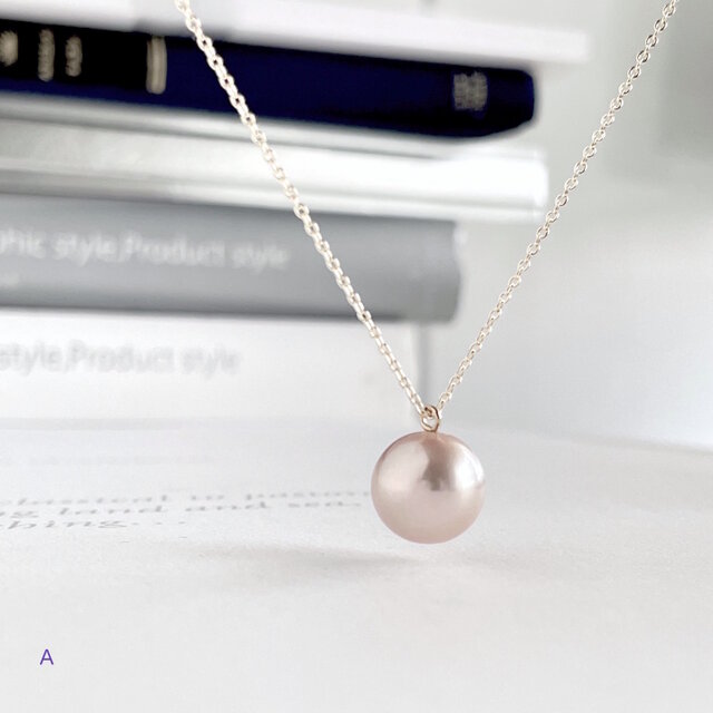 淡水真珠 ペールピンク ルベルパールのペンダント＆ネックレス (K14gf