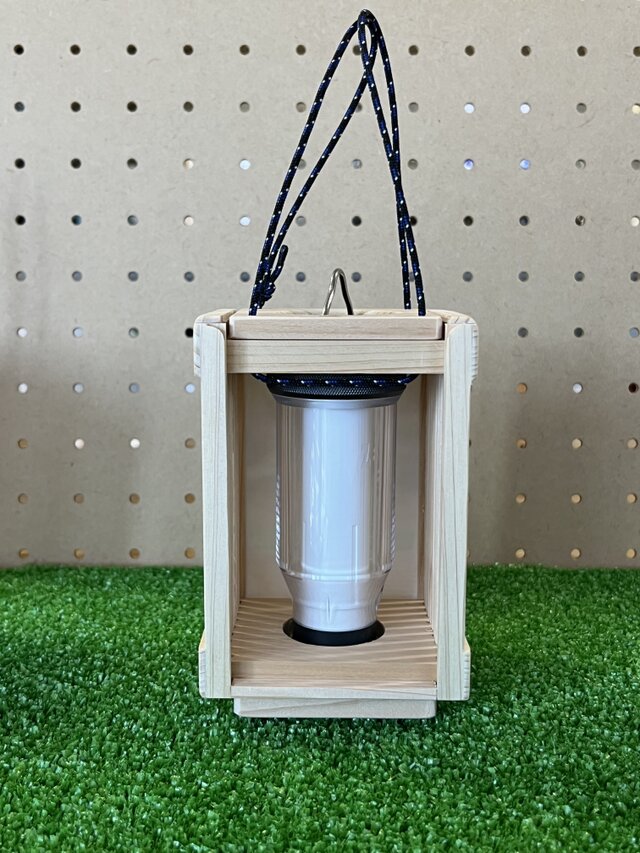 ヒノキの行灯（あんどん）【お試し用のミニLEDライト付き】 | iichi