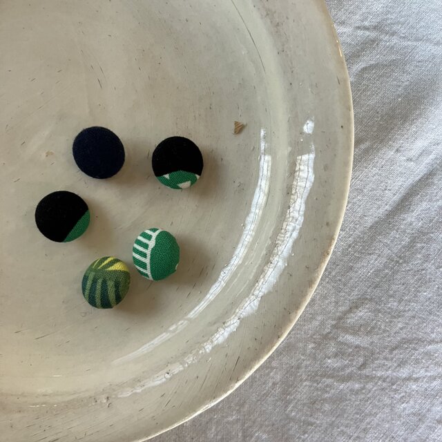 北欧模様のくるみボタンセット(034)