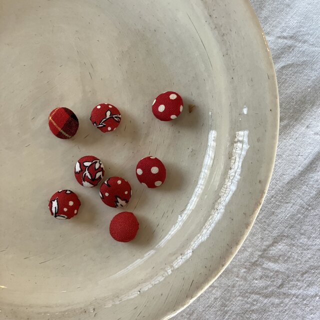 北欧模様の小さなくるみボタンセット(035)