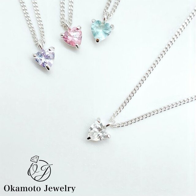 ハート型ダイヤモンドネックレス（最高品質super cubic zirconia）