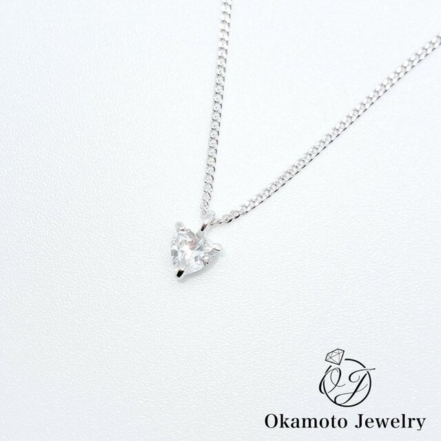 ハート型ダイヤモンドネックレス（最高品質super cubic zirconia