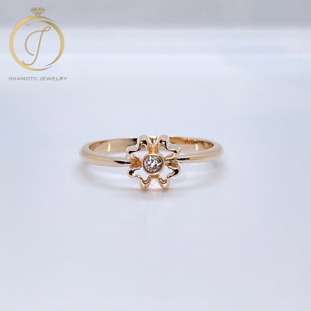 Flower Crystal Ring (ピンキーリング可)