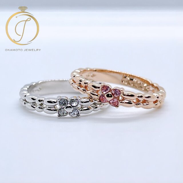 Flower Knit Ring (ピンキーリング可)