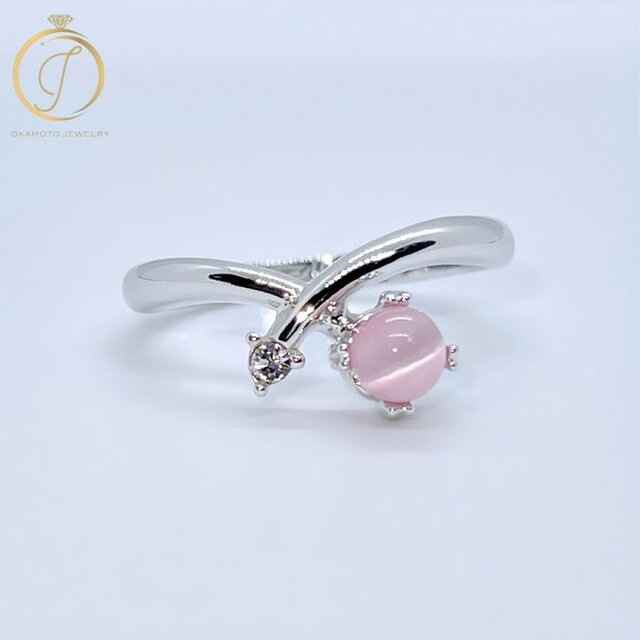 Cat's eye ring.(ピンキーリング可)