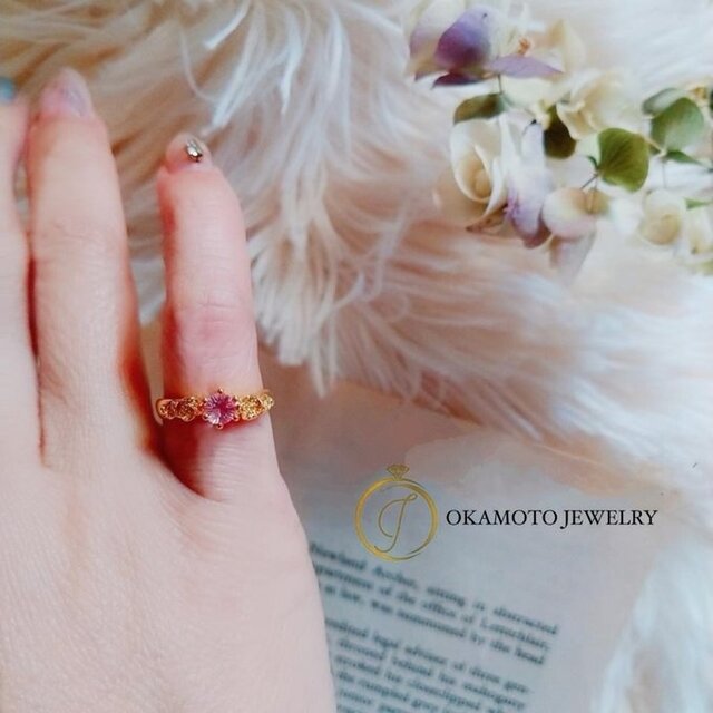 Side Rose Ring.(ピンキーリング可) | iichi 日々の暮らしを心地よく