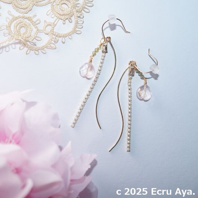 *桜舞う*桜の花びらをイメージしたピアス