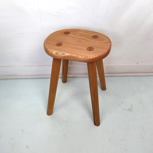 ケヤキの一枚板スツール NO.13　☆一点物☆