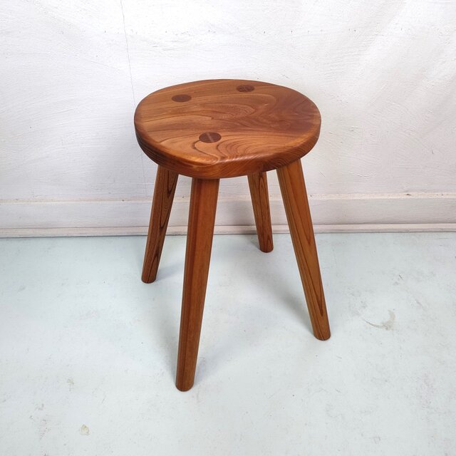 ケヤキの一枚板スツール NO.14　☆一点物☆