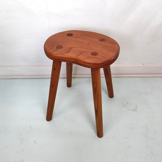 ケヤキの一枚板スツール NO.15　☆一点物☆