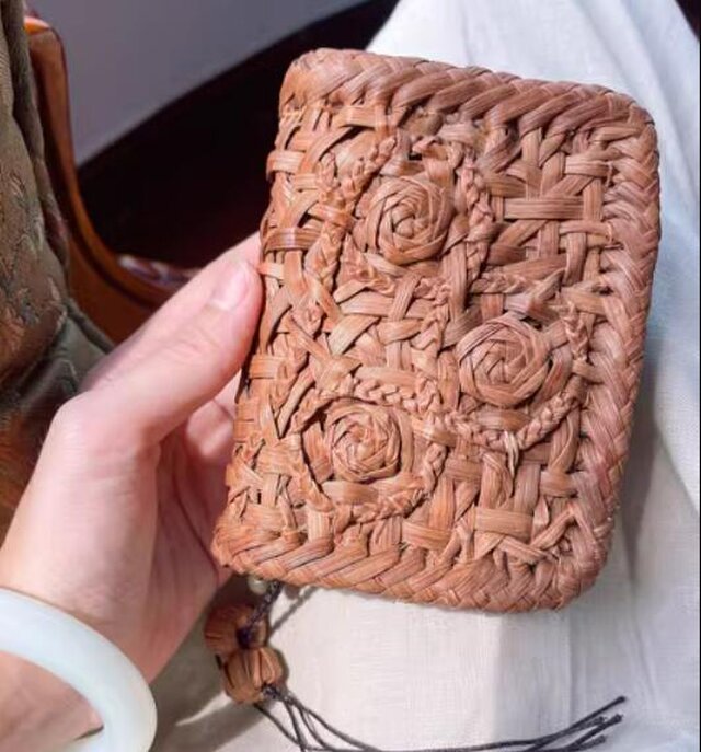 山葡萄 蔓 クラッチバッグ 財布 かご 籠 巾着 網代編み 山葡萄