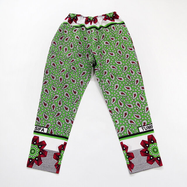 カンガのジョッパーズパンツ（ ペイズリー グリーン ）アフリカ布パンツ カンガパンツ