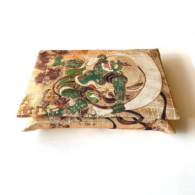 風神雷神〜ゴールド』 B5サイズ 金襴織物御朱印帳袋 御朱印帳ケース