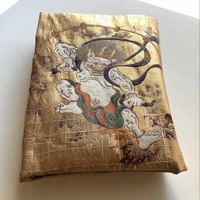 風神雷神〜ゴールド』 B5サイズ 金襴織物御朱印帳袋 御朱印帳ケース