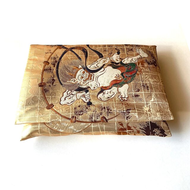 風神雷神〜ゴールド』 B5サイズ 金襴織物御朱印帳袋 御朱印帳ケース