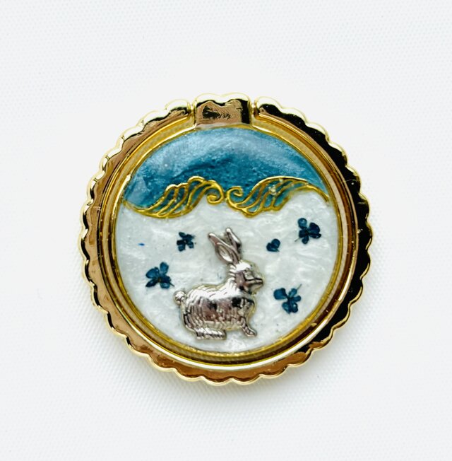 スマホリング  ｳｻｷﾞ（夜のさざなみ）