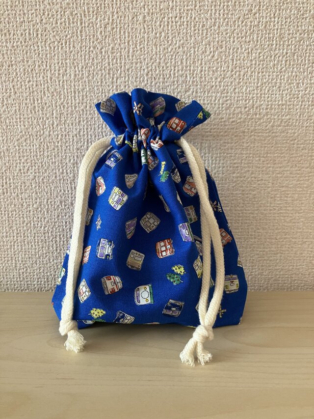 巾着袋 給食袋 電車